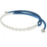 Bijoux Acquadilla Argent et Suedine Bleue Bracelet Mini