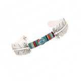Gas Bijoux Bracelet Indian Spirit Plume Argent