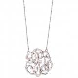 Collier Arabesque grand modele Argent et Strass Collier Arabesque grand modele Argent et Strass