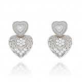 Gas Bijoux Boucles Oreilles Strass Mini Love Argent Gas Bijoux Boucles Oreilles Strass Mini Love Argent