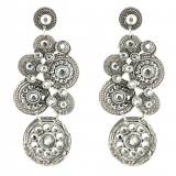 Gas Bijoux Boucles Oreilles Strass Swarovski Tornade Argent Gas Bijoux Boucles Oreilles Strass Swarovski Tornade Argent