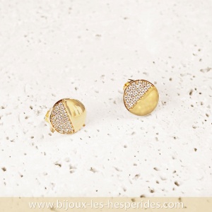 Boucles d’oreilles Aurore Plaqué Or 18 carats et Oxydes de zirconium