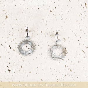 Boucles d’oreilles Solara en Argent 925 avec pendentif Soleil