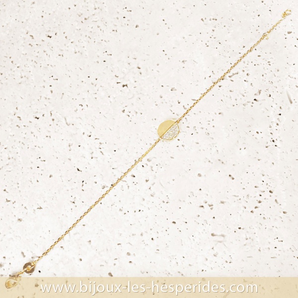 Bracelet Aurore Plaqué Or 18 carats et Oxydes de zirconium