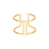 Bangle Up Bague Lune Email Blanc Sable Bangle Up Bague Lune Email Blanc Sable
