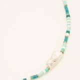 Bijoux Bohm Paris Collier Eliott Agate Bleue