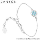Bijoux Canyon Bracelet Chaine Argent Massif 925 Email Turquoise