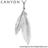 Bijoux Canyon Collier Argent Massif 925 Plume