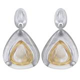 Bijoux Denaive Delphine Boucles Oreilles Resine Argent et Or