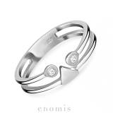 Bijoux Fantaisie Enomis Bague Argent 925 Triangle Oxyde de Zirconium