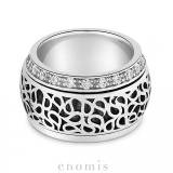 Bijoux Fantaisie Enomis Bague de Meditation Bombina Argent