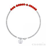 Bijoux Fantaisie Enomis Bracelet Argent 925 Spinelle Rouge