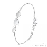 Bijoux Fantaisie Enomis Bracelet Trois Pastilles Argent