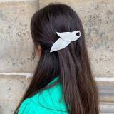 Francine Bramli Barrette Aliya Resine Blanc Nacre