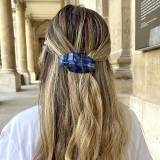Francine Bramli Barrette Andrea Resine Bleu et Vert Transparent