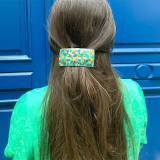 Francine Bramli Barrette Coralie Resine Bleu Vert Orange