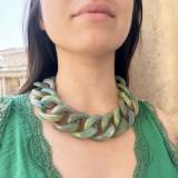 Francine Bramli Collier Maillons Kourtney Nuances de Vert
