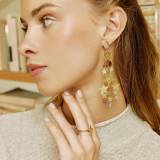 Franck Herval Collection Estrella Boucles Oreilles Gitanes Laiton Dorure Or Fin 18K Nacres Swarovski Franck Herval Collection Estrella Boucles Oreilles Gitanes Laiton Dorure Or Fin 18K Nacres Swarovski