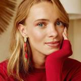 Franck Herval Collection Les Radieuses Cascade Boucles Oreilles Cascade Clips Etain Laiton Noix de Coco Franck Herval Collection Les Radieuses Cascade Boucles Oreilles Cascade Clips Etain Laiton Noix de Coco