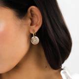 Franck Herval Collection Selena Boucles Oreilles Creoles Dorure Or Fin 18K Laiton Nacre Brune Swarovski Franck Herval Collection Selena Boucles Oreilles Creoles Dorure Or Fin 18K Laiton Nacre Brune Swarovski