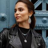 Franck Herval Collection Wina Boucles Oreilles et Colliers Agate Noire Howlite Laiton Perle de Rocaille Perle de Verre Franck Herval Collection Wina Boucles Oreilles et Colliers Agate Noire Howlite Laiton Perle de Rocaille Perle de Verre