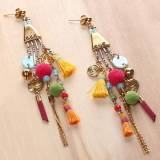 Franck Herval Collection Abella Boucles Oreilles Poussoir 4 Rangs