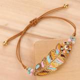 Franck Herval Collection Mia Bracelet Macrame Plume Xl