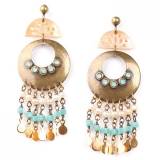 Franck Herval Collection Phoebe Longues Boucles Oreilles 7 Rangs