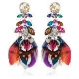 Gas Bijoux 2017 Boucles Oreilles Plume Argent