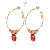 Gas Bijoux Boucles Oreilles Creoles Scarabeo Or Gas Bijoux Boucles Oreilles Creoles Scarabeo Or
