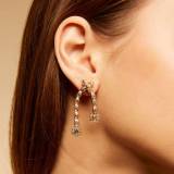 Collection Riviera Boucles Oreilles Asymetrique Or Zircones Gas Bijoux