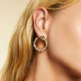 Collection Riviera Boucles Oreilles Creoles Or Zircones Gas Bijoux