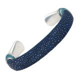 Gas Bijoux Collection Homme Bracelet Massai grand modele Galuchat Argent