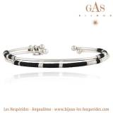 Gas Bijoux 2 Bracelets Joncs Zanzibar Argent Gas Bijoux 2 Bracelets Joncs Zanzibar Argent