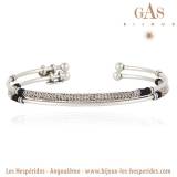 Gas Bijoux 2 Bracelets Joncs Zanzibar Bis Argent Gas Bijoux 2 Bracelets Joncs Zanzibar Bis Argent