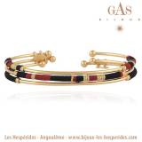 Gas Bijoux 3 Bracelets Joncs Zanzibar Or Gas Bijoux 3 Bracelets Joncs Zanzibar Or