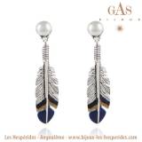 Gas Bijoux Boucles Oreilles Penna Argent Gas Bijoux Boucles Oreilles Penna Argent