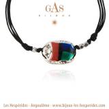 Gas Bijoux Bracelet Scaramouche Email Argent Bleu Nuit Gas Bijoux Bracelet Scaramouche Email Argent Bleu Nuit