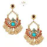 Collection Eventail Boucles Oreilles Or Perles et Pierres Fines Gas Bijoux