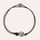 Bracelet Lien Coulissant Petanque Argent Kaki Gas Bijoux Homme Bracelet Lien Coulissant Petanque Argent Kaki Gas Bijoux Homme