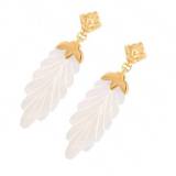 Gas Bijoux Boucles Oreilles Feuille petit modele Or Gas Bijoux Boucles Oreilles Feuille petit modele Or