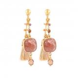 Gas Bijoux Boucles Oreilles Serti Pondichery petit modele Or Gas Bijoux Boucles Oreilles Serti Pondichery petit modele Or