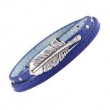 Gas Bijoux Bracelet Penna Double Cuir Argent Gas Bijoux Bracelet Penna Double Cuir Argent