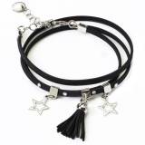 Hector et Virgile Bracelet Triple Tour Jack Noir
