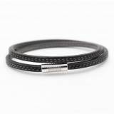 Hector et Virgile Bracelet Triton Double Anthracite