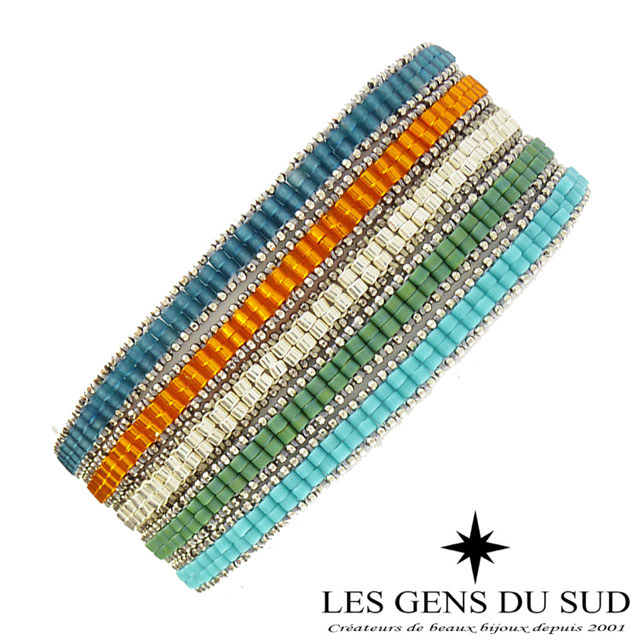bijoux les gens du sud accumulation de bracelets en perles de verres