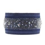 Les Interchangeables Cuir Marine Strass Bleu