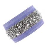 Les Interchangeables Cuir Mauve Strass Cristal