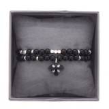 Les Interchangeables Strass Box Cross Tiber Agate Noire