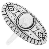 Shabada Bague Yucatan Metal Argente